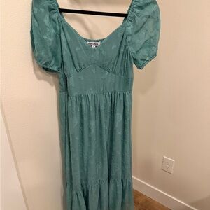 Mimi Chica Sage Green Textured Dress